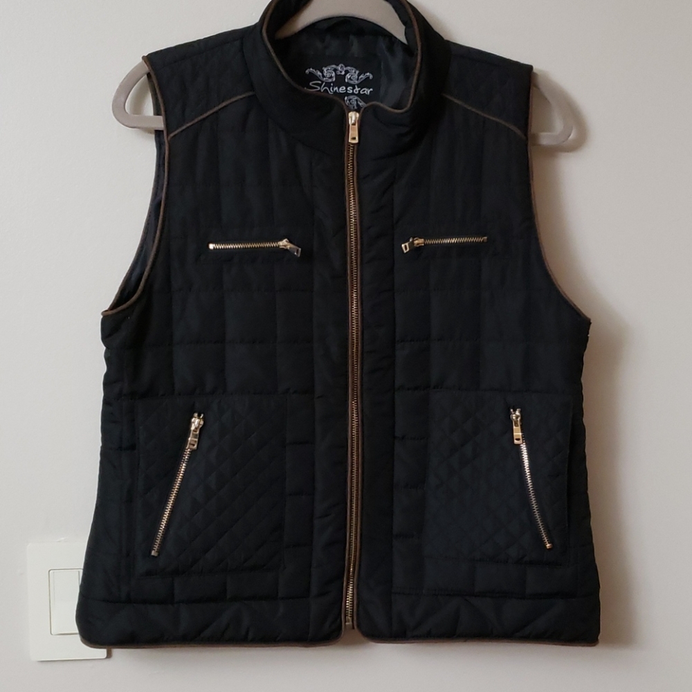 Shinestar black bubble vest